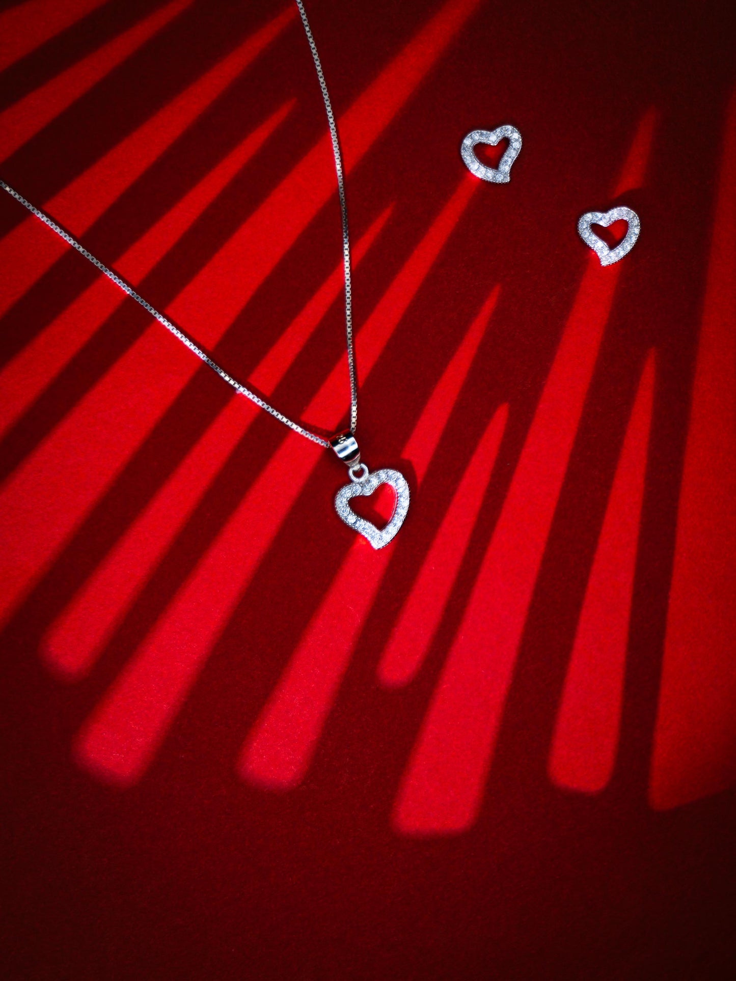 Conjunto corazones planos