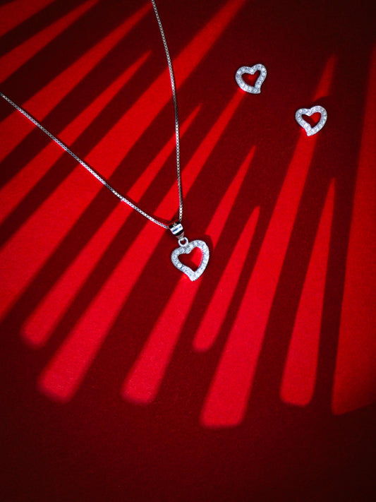 Conjunto corazones planos